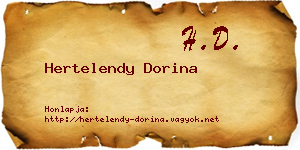 Hertelendy Dorina névjegykártya