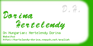 dorina hertelendy business card